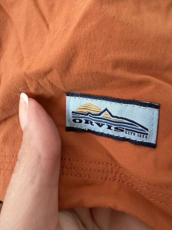 Orvis Hybrid Shorts Mens Large Orange Blue Swim Board Fishing Outdoor - Picture 2 of 3